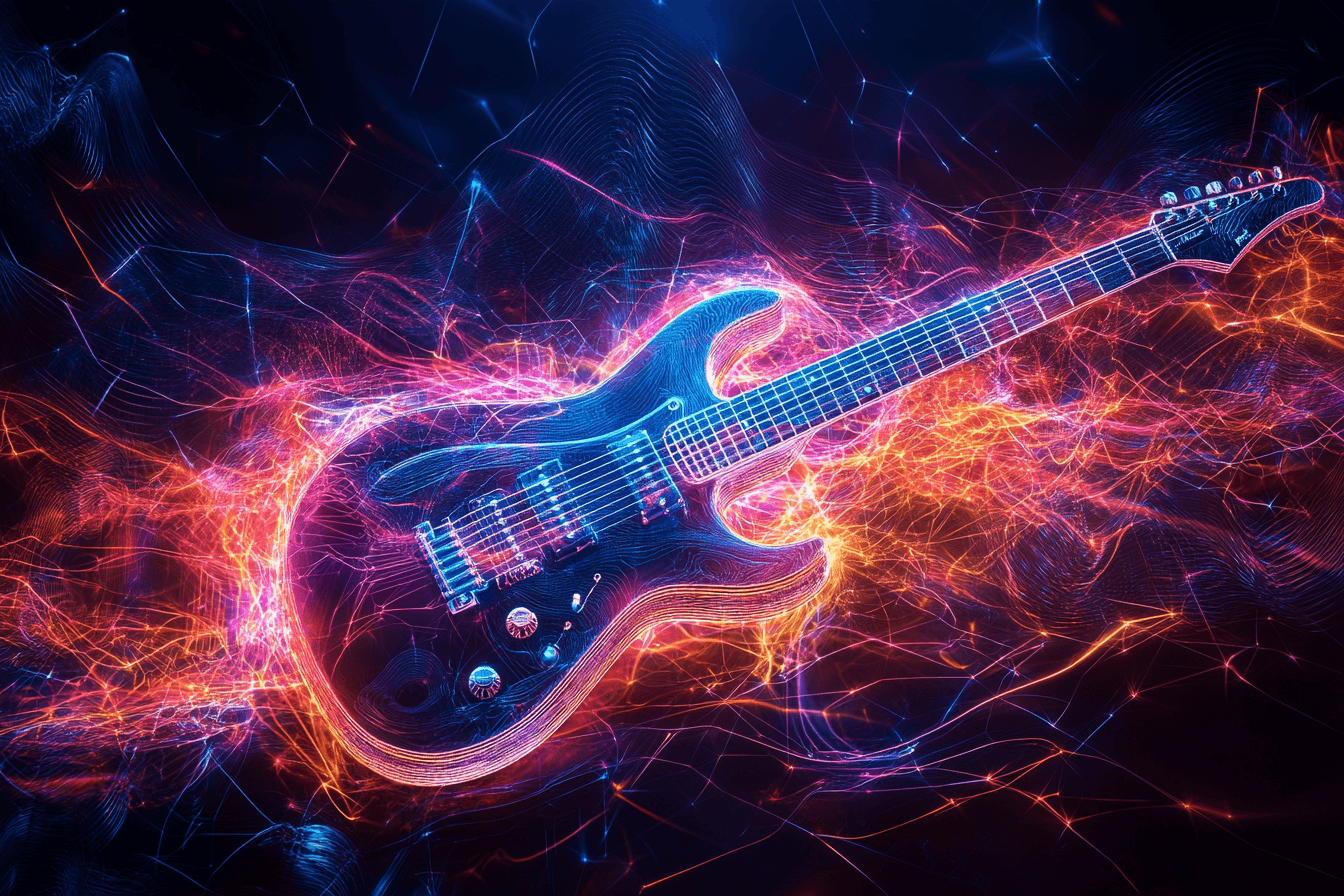 Papier Peint Thème Guitare Électrique