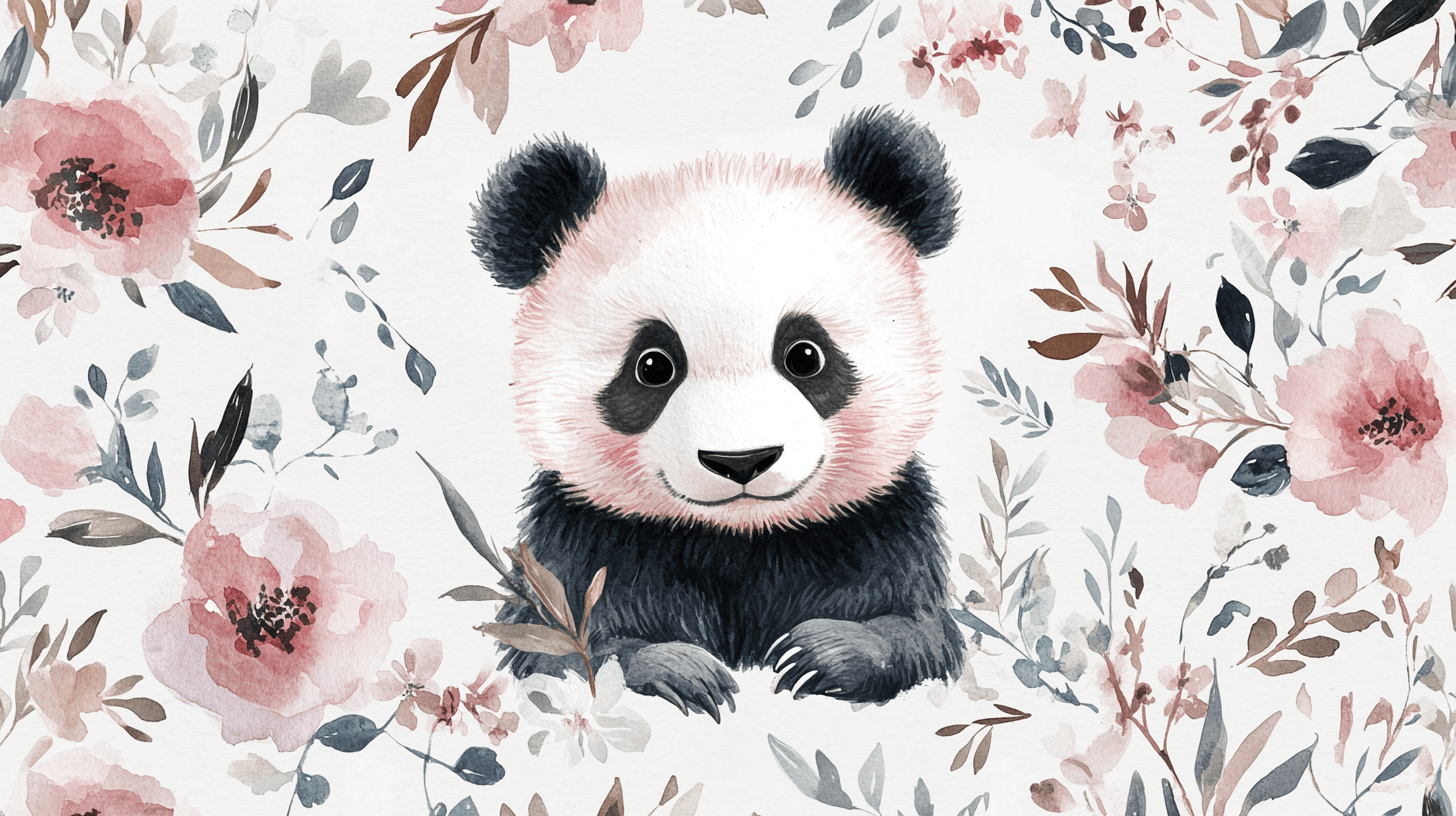 Papier Peint Panda Bohème