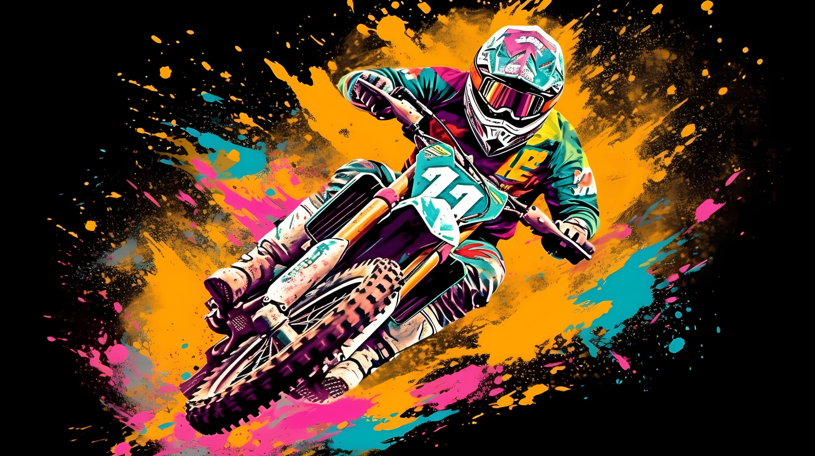 Papier Peint Graffiti Motocross