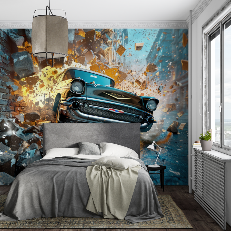 Papier peint voiture pour ado piece ados