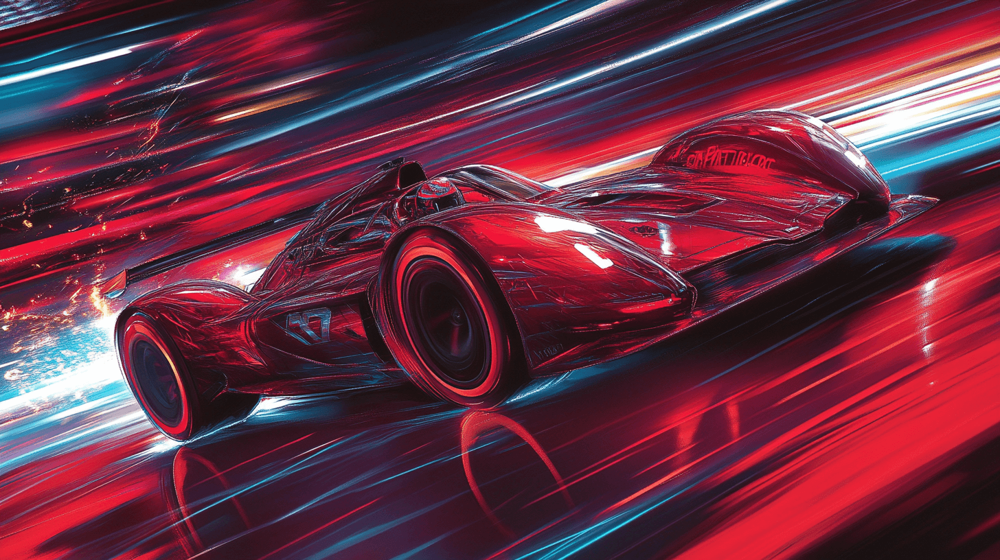 Papier Peint Gamer Panoramique Voiture Rouge