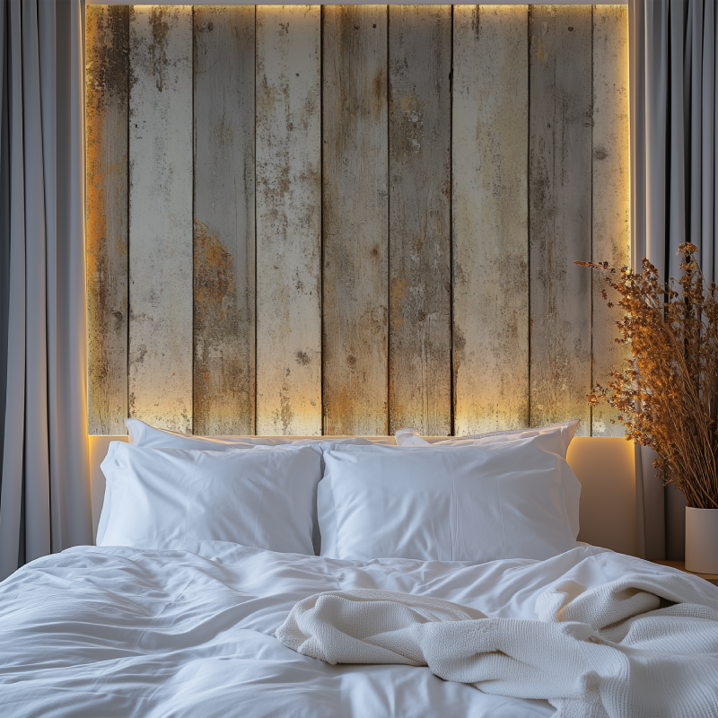 Papier peint vintage rayure chambre premium