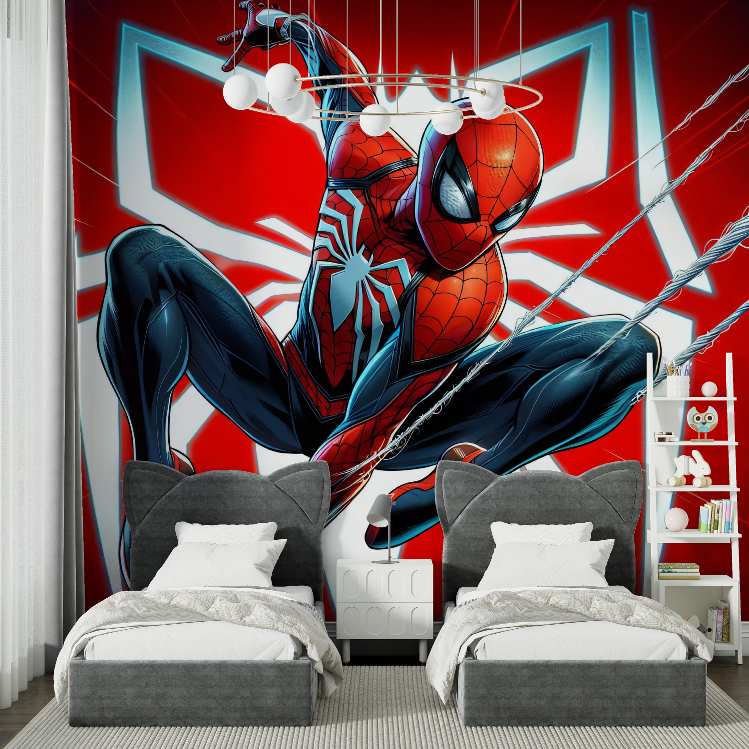 Papier Peint Spiderman PS4 - chambre spiderman