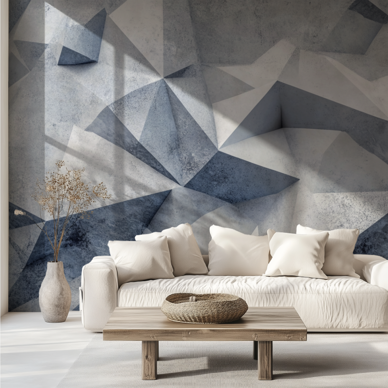 Papier peint mural trompe loeil canape tendance