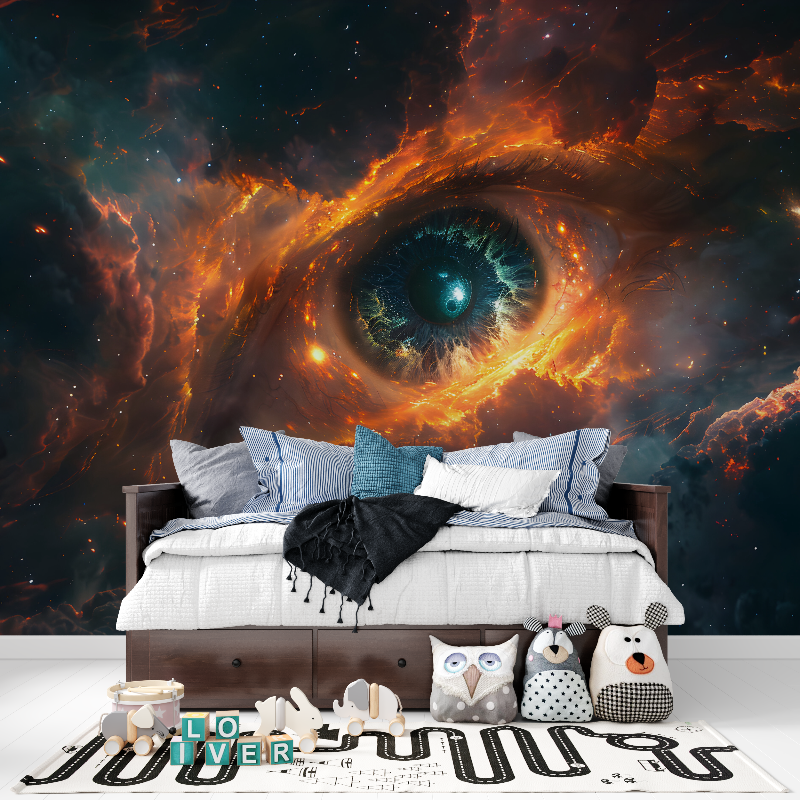 Papier peint trompe loeil espace panoramique garcon