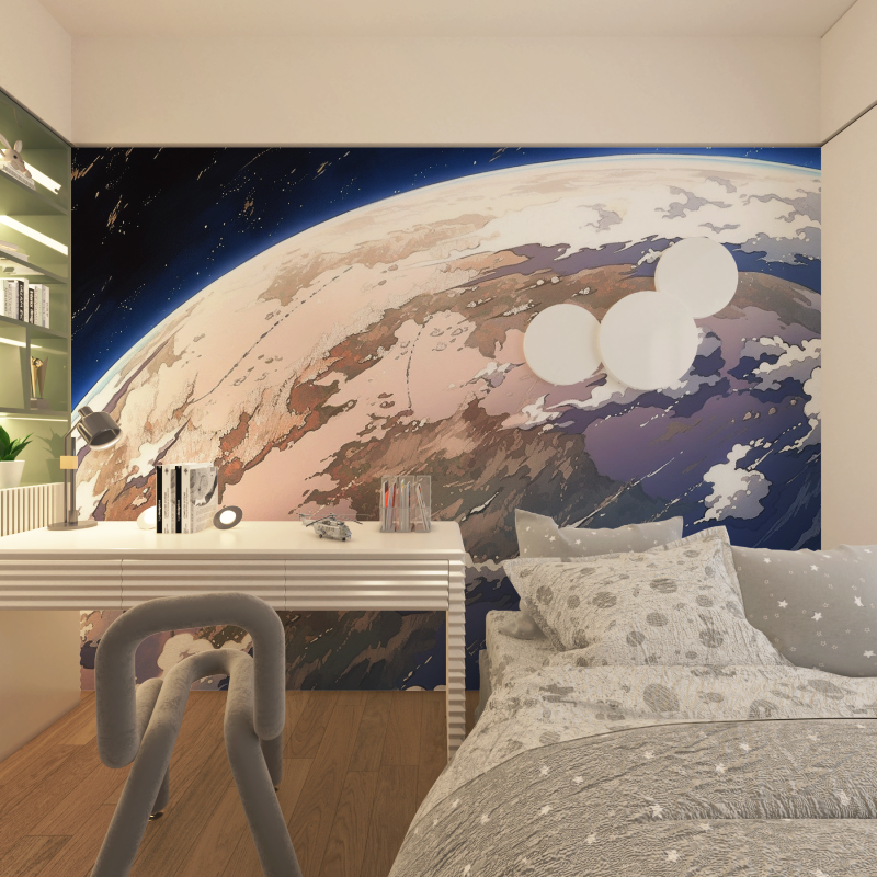 Papier peint espace pour bureau chambre adolescents