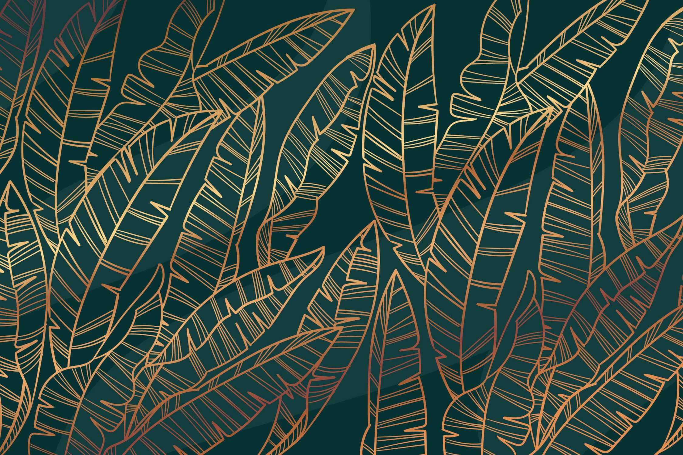 Papier Peint Bleu Canard Motif Doré