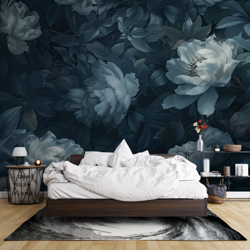 Papier peint fleurs enchantees leroy merlin mur