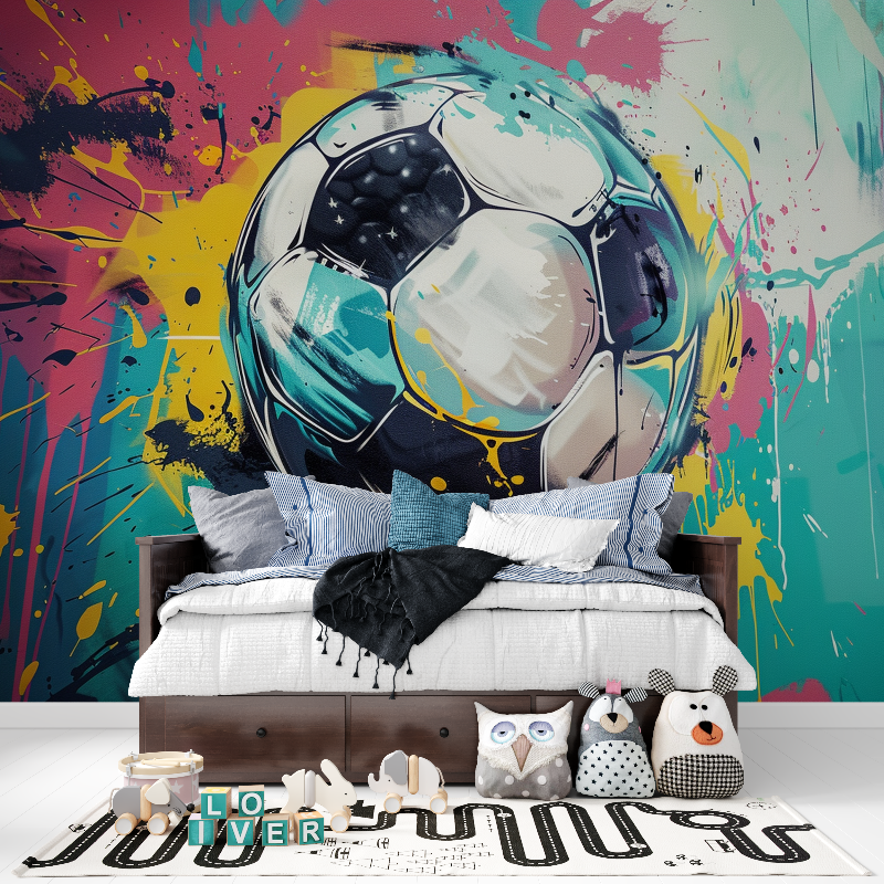 Papier peint gardien de but tapisserie pour ado