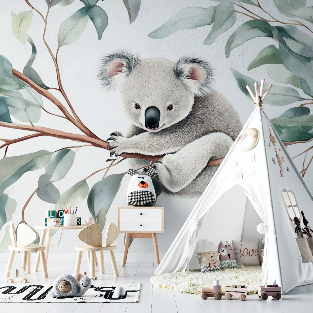 Papier peint koala et vent leger chambre bebe