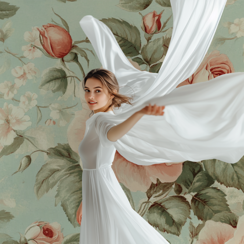 Papier peint xxl fleuri vintage modele