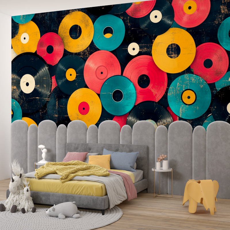 Papier peint vinyles retro garcon345