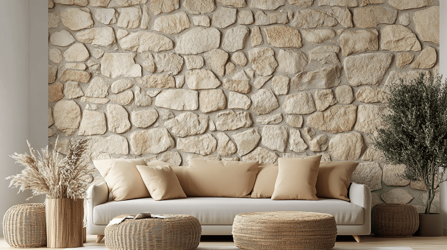 Papier Peint Pierre Trompe L-Oeil