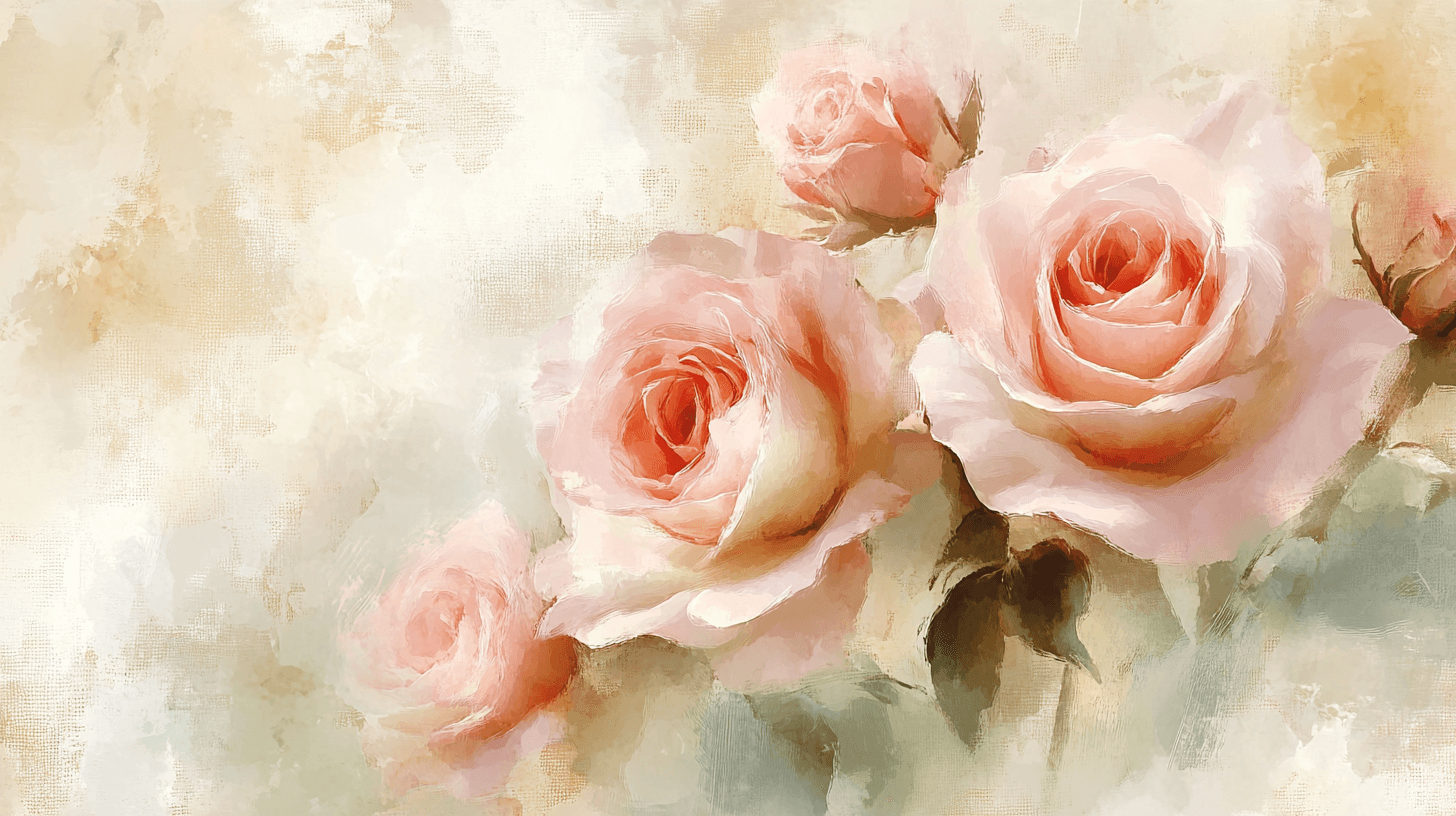 Papier Peint Fleur Vintage Rose