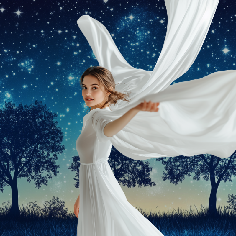 Papier peint arbre et etoile modele