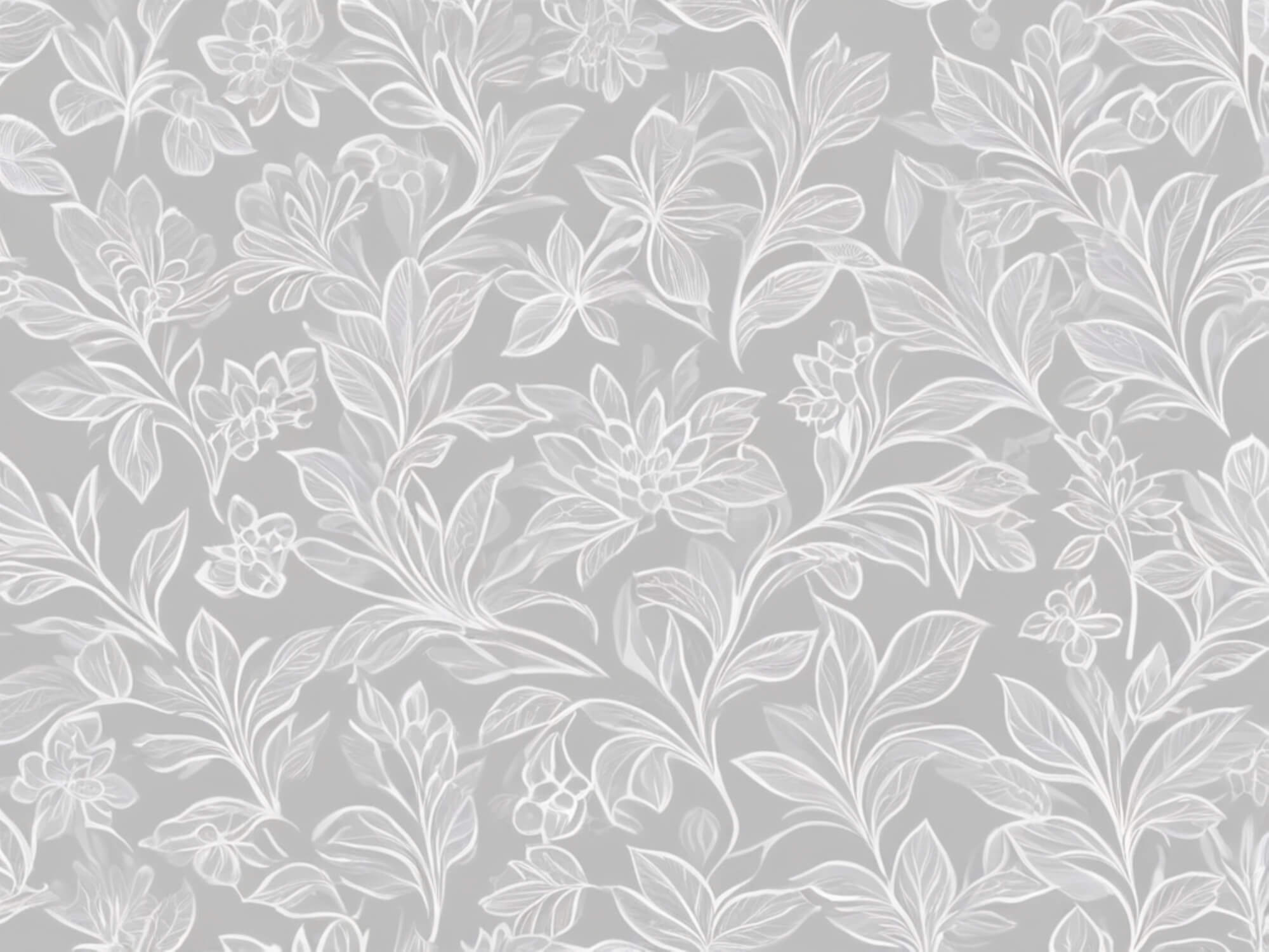 Papier Peint Floral Gris
