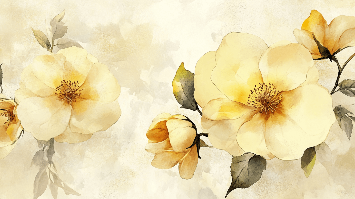 Papier Peint Fleur Jaune