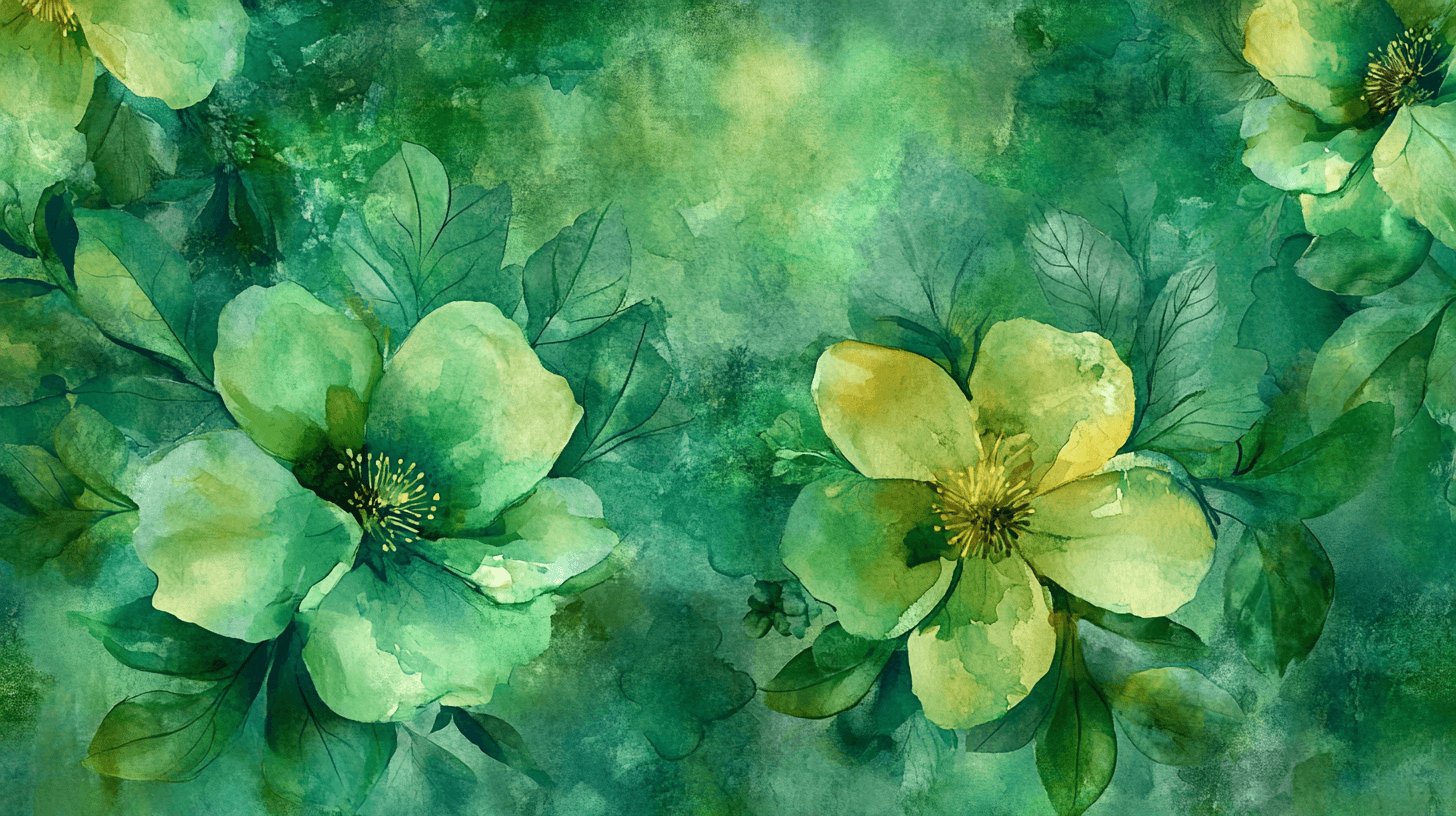 Papier Peint Fleur Vert