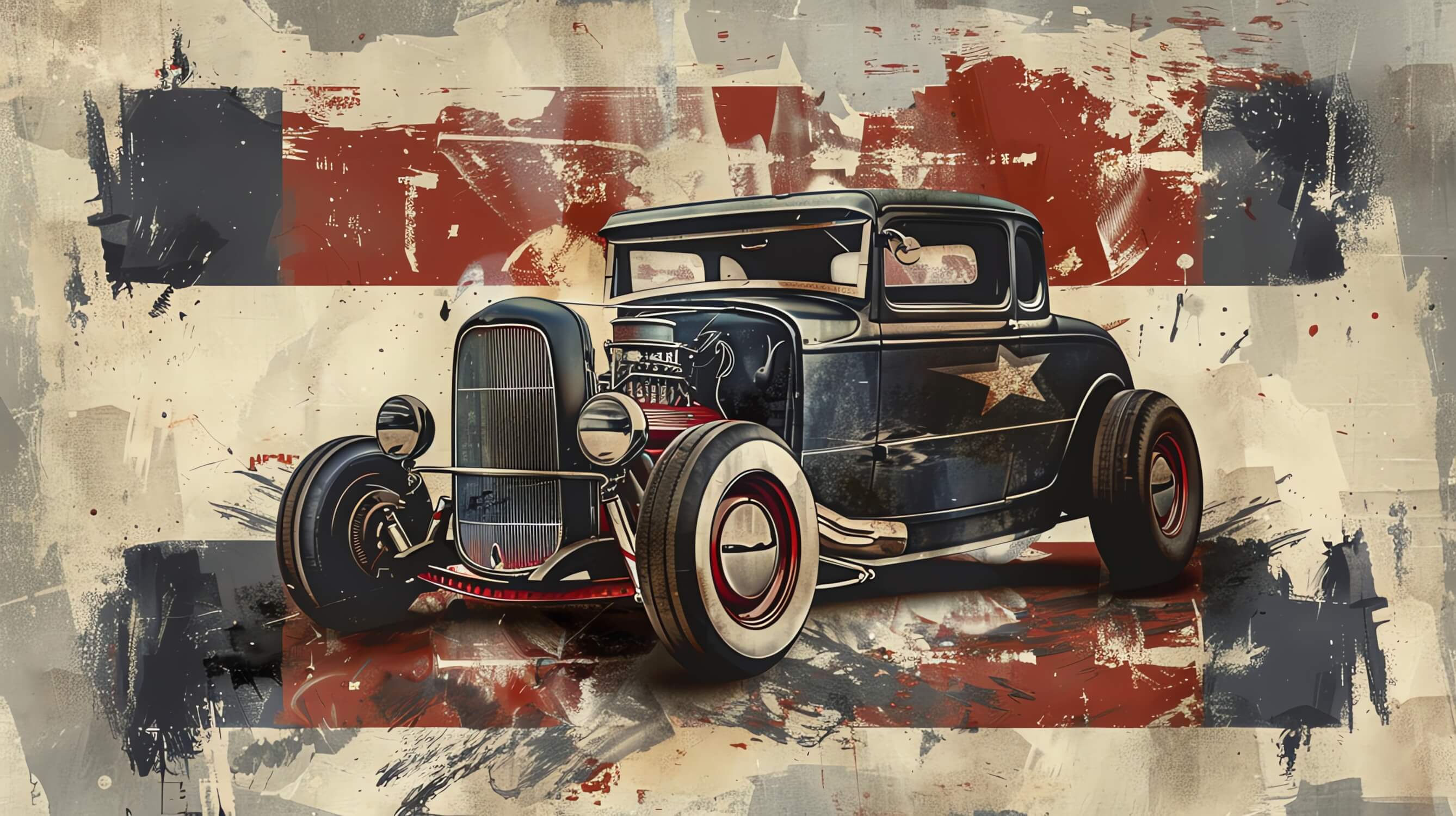 Papier Peint Rétro Voiture