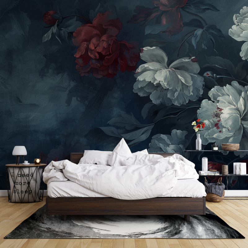 Papier peint jolies fleurs leroy merlin mur