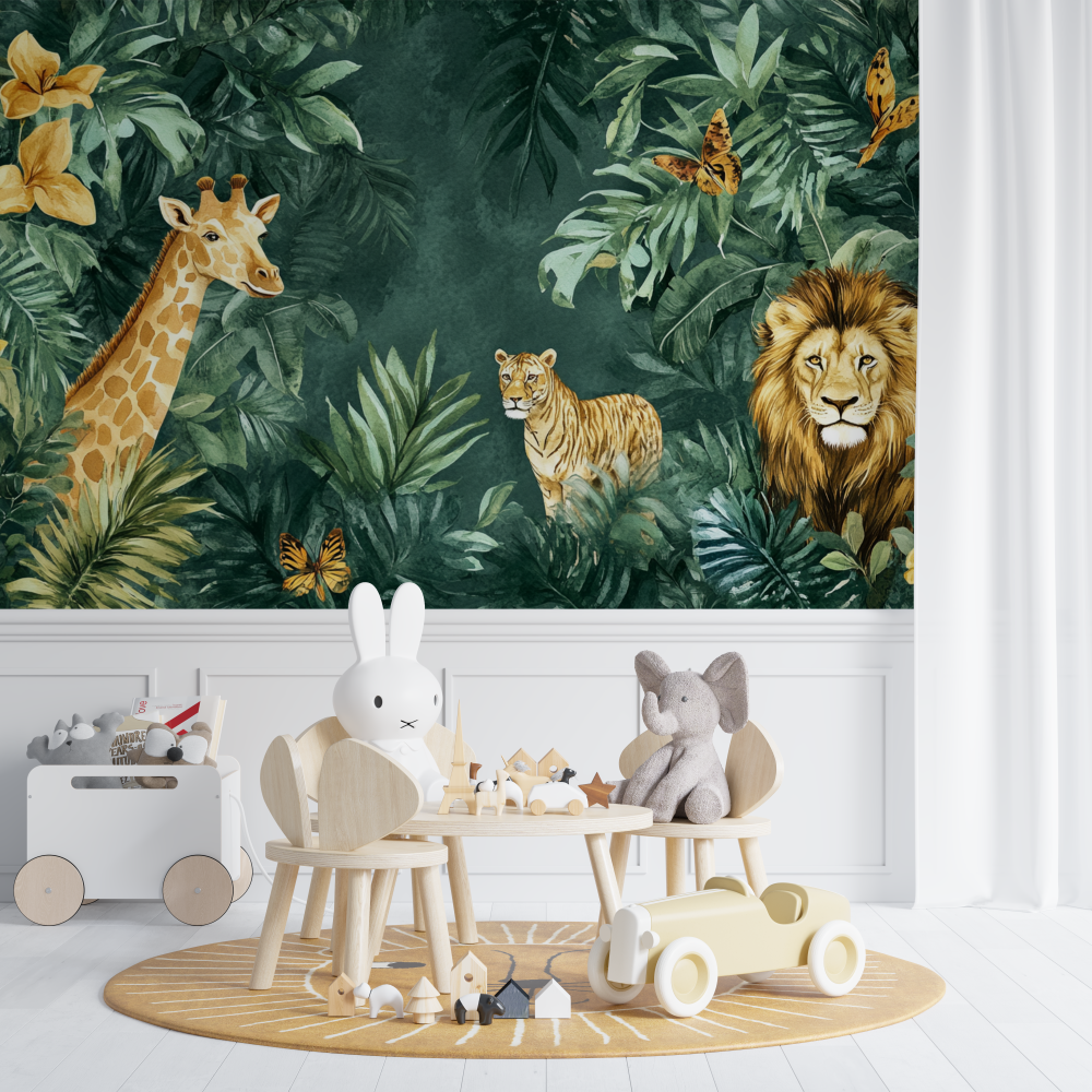 Papier peint richesse de la jungle chambre de bebe