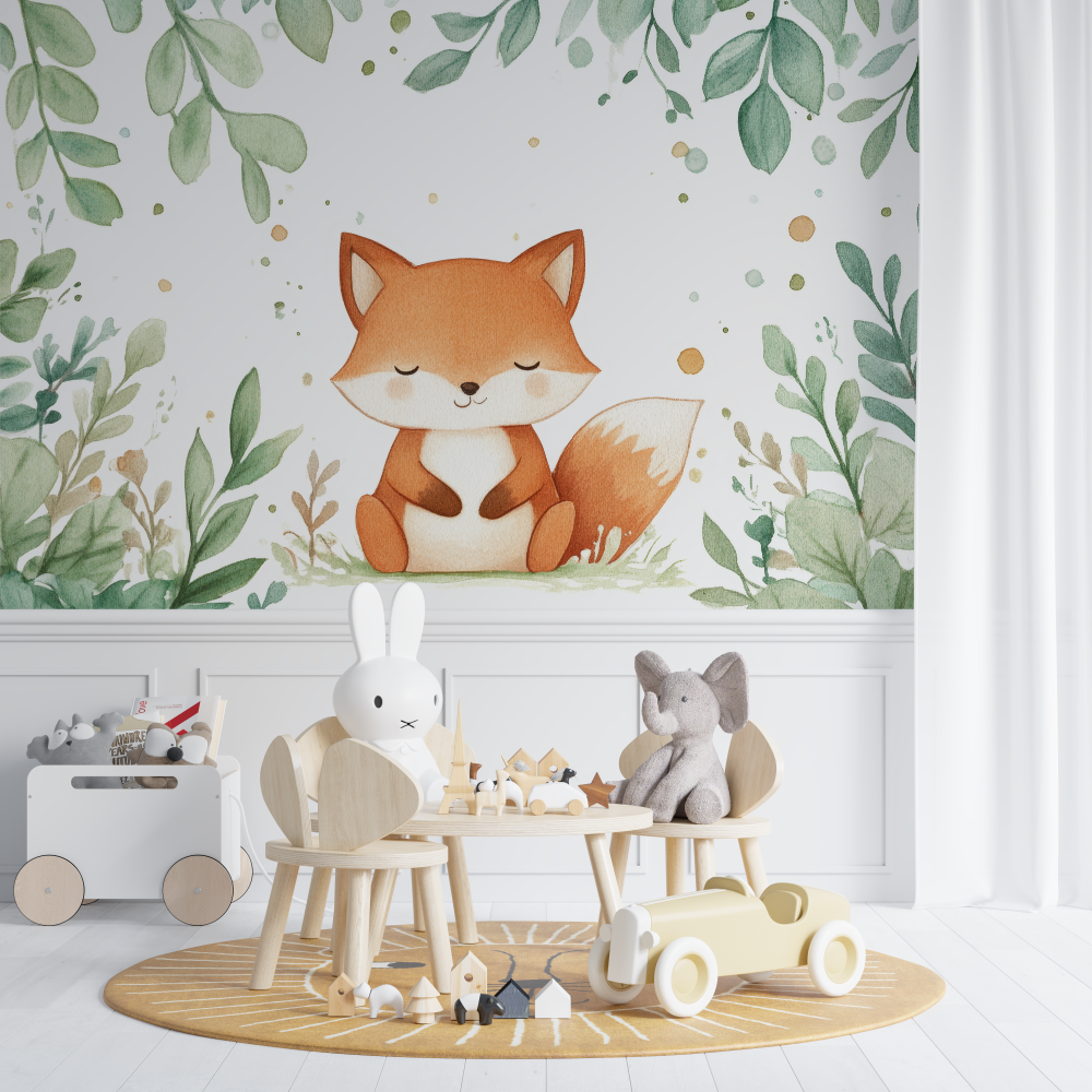 Papier peint renard nouveau ne chambre de bebe