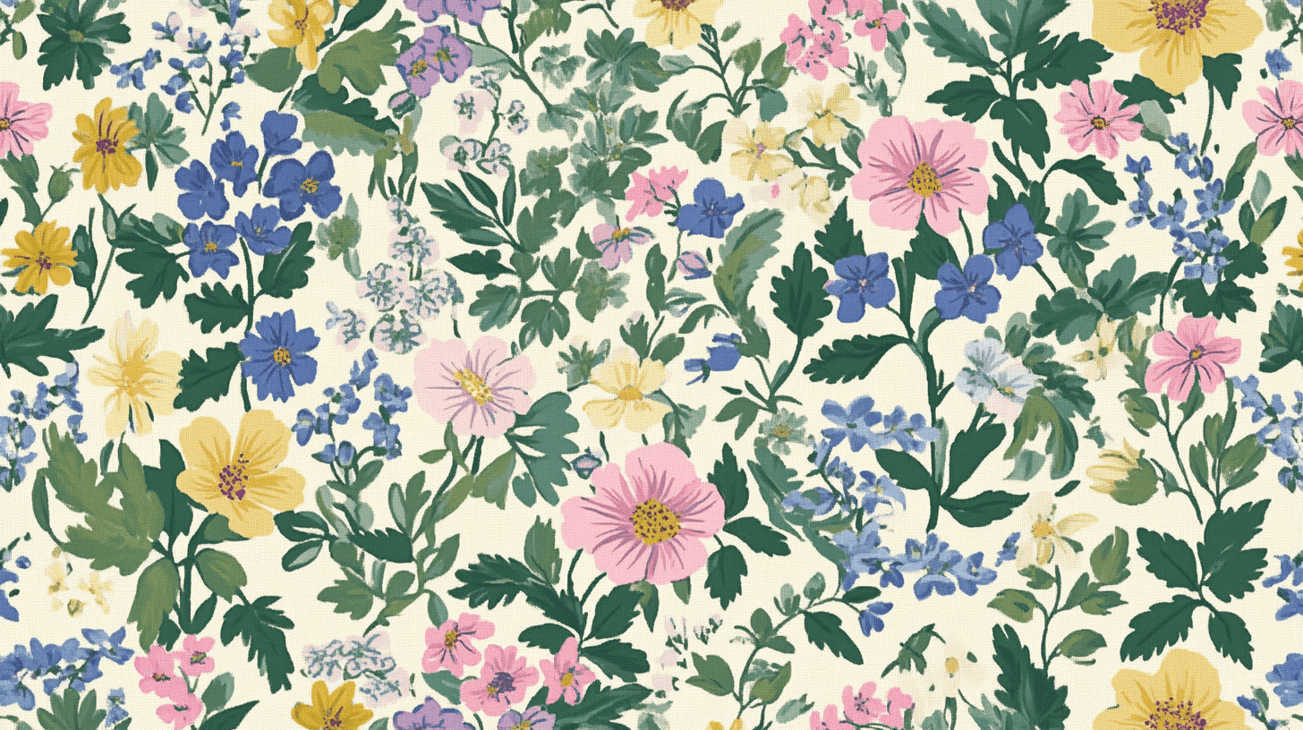 Papier Peint Vintage Scenolia Année Scandinave Fleur