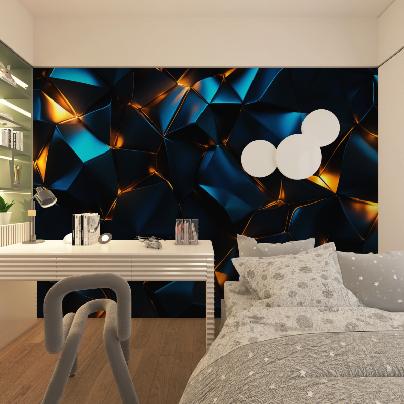Papier peint effet neon xxl chambre adolescents
