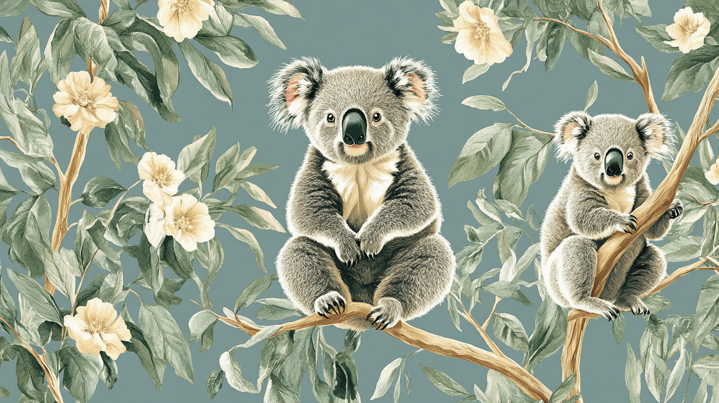 Papier Peint Koala Dans Une Forêt Magique