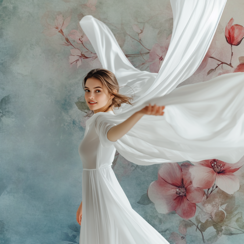 Papier peint fleur graphisme modele