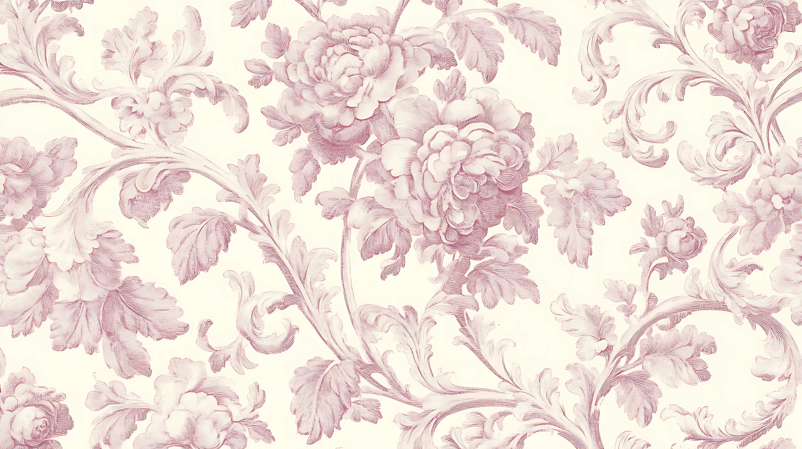 Papier Peint Toile De Jouy Rose Pale