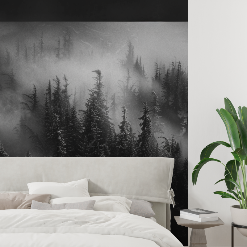 Papier peint brume mystique mountain tapisserie tendance