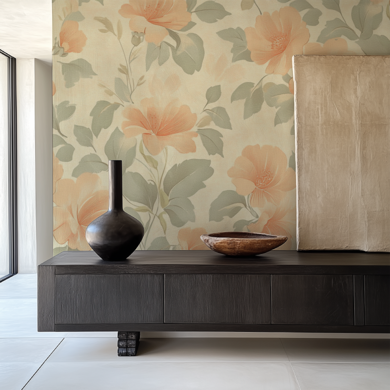 Papier peint vintage moderne salle manger papier