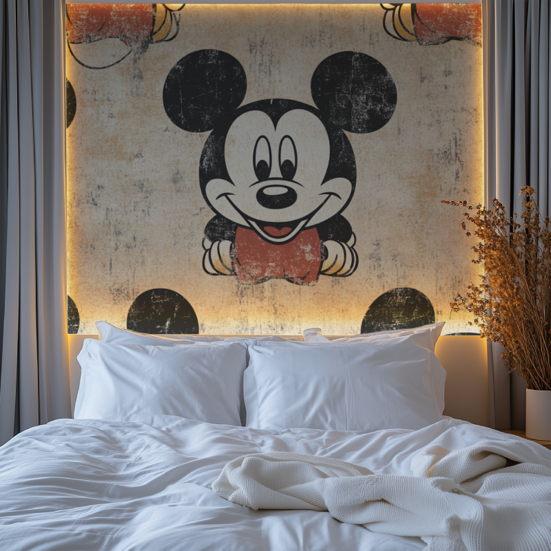 Papier peint vintage mickey chambre premium