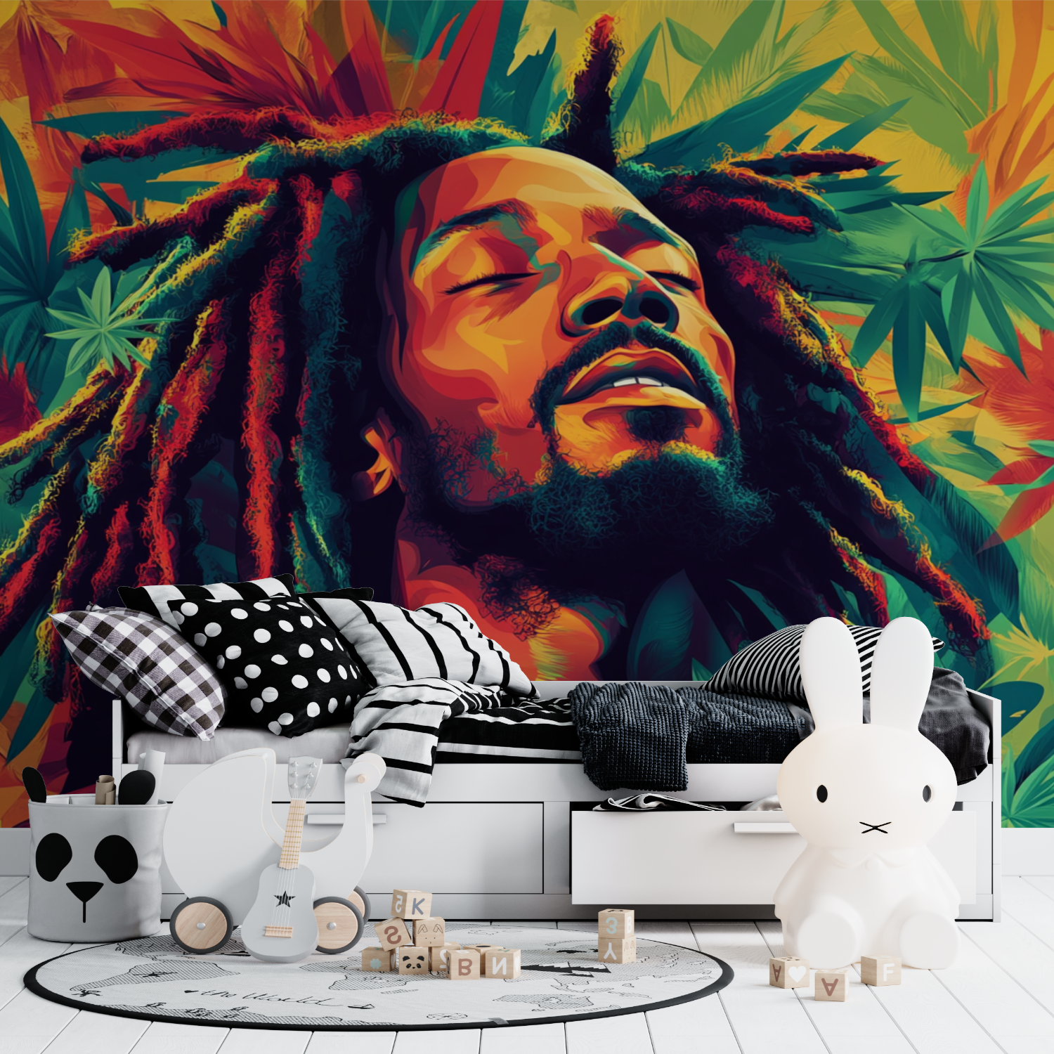 Papier peint reggae bob marley tapisserie ado
