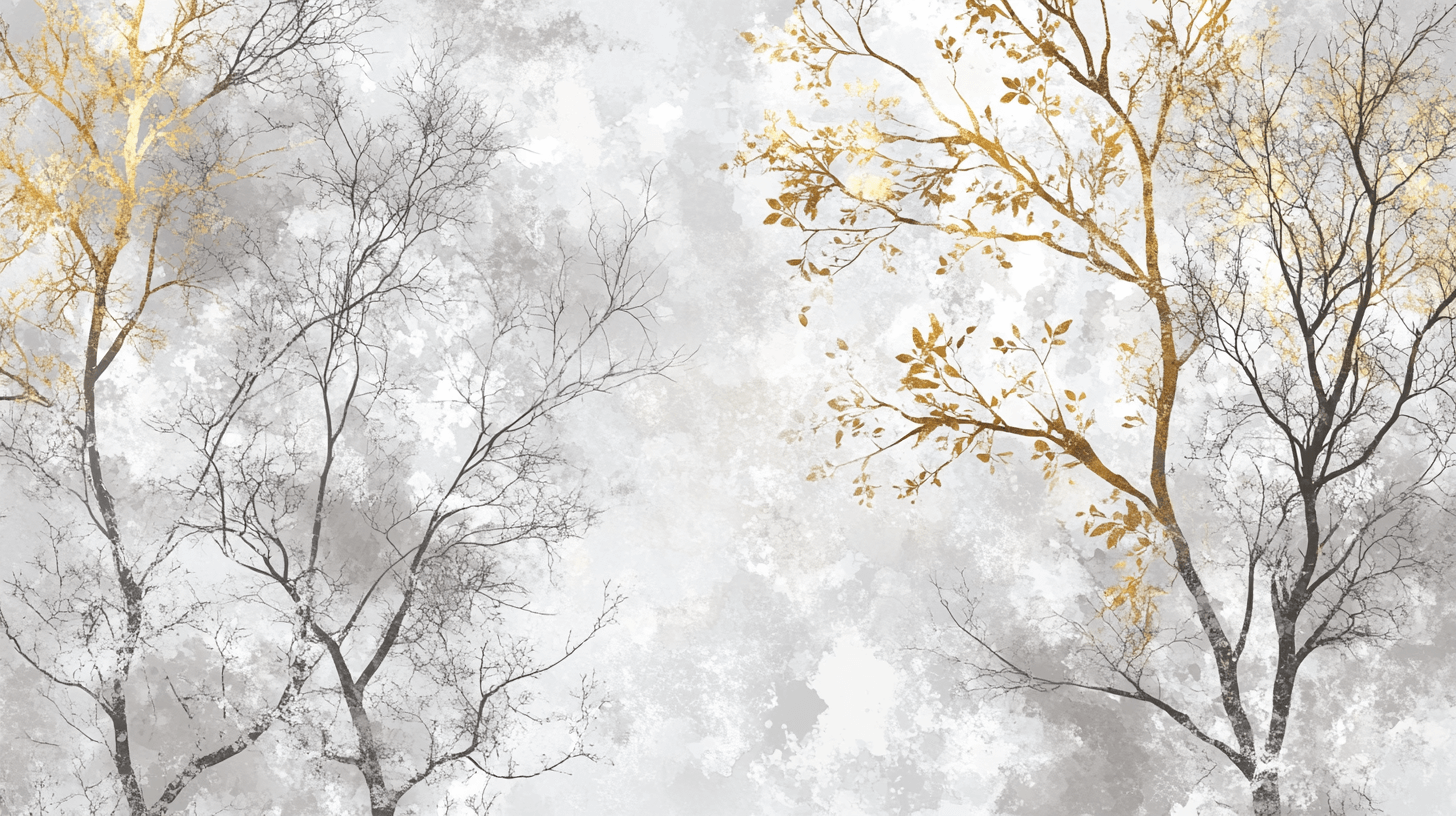 Papier Peint Arbre Metallise