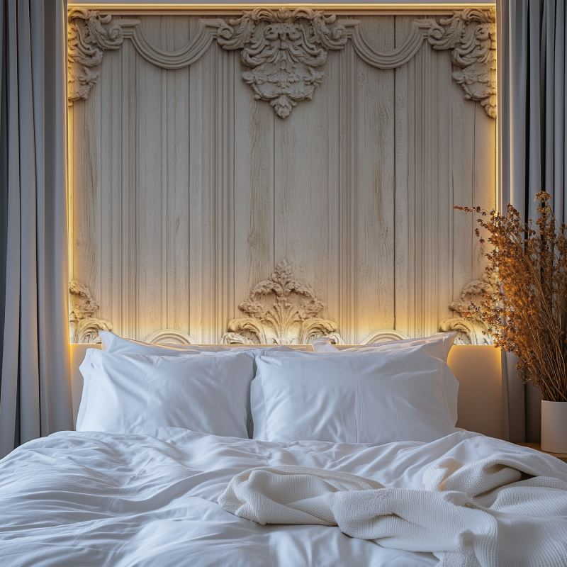 Papier peint trompe l oeil boiserie chambre tendanc