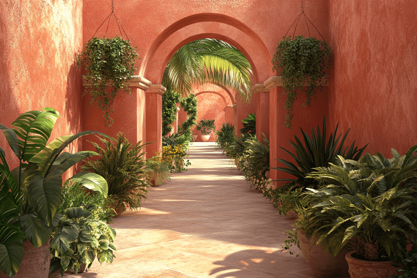 Papier Peint Trompe L'Oeil Terracotta