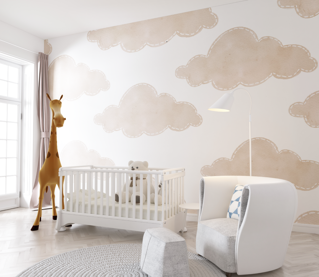 Papier peint Thème Baby Shower - chambre de bebe