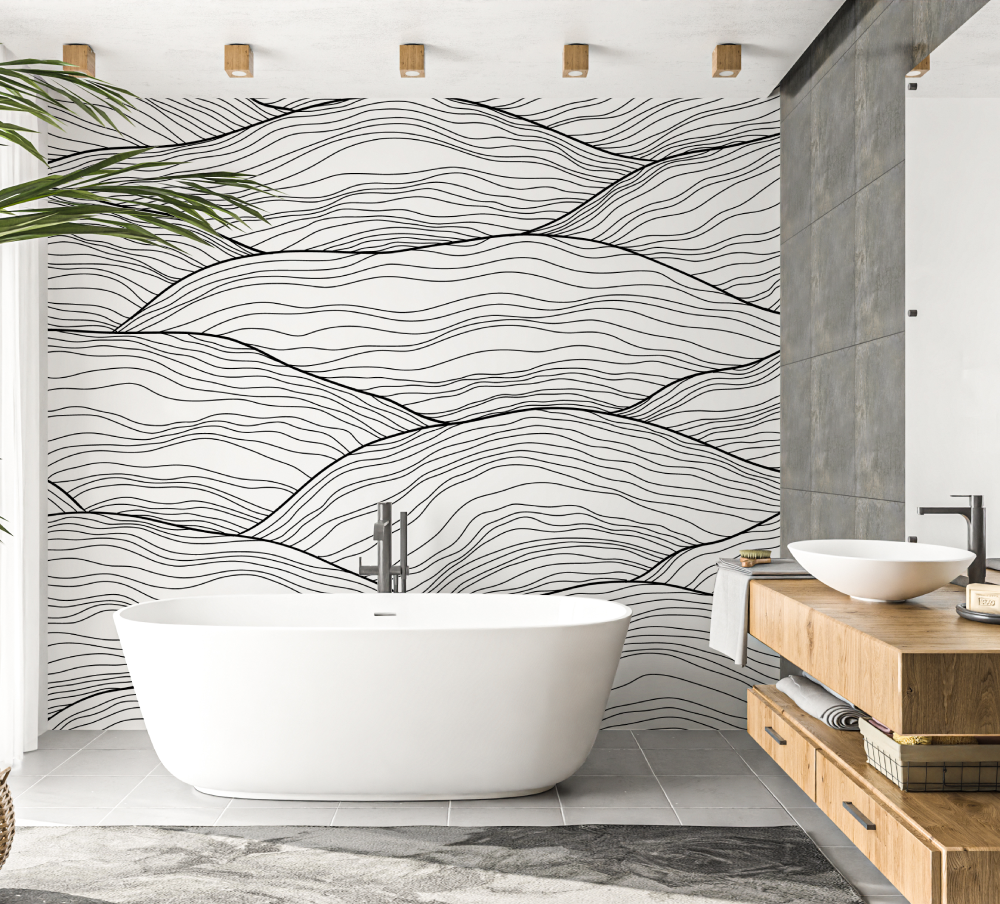 Papier peint lavable pour salle de bain salle de bain papier