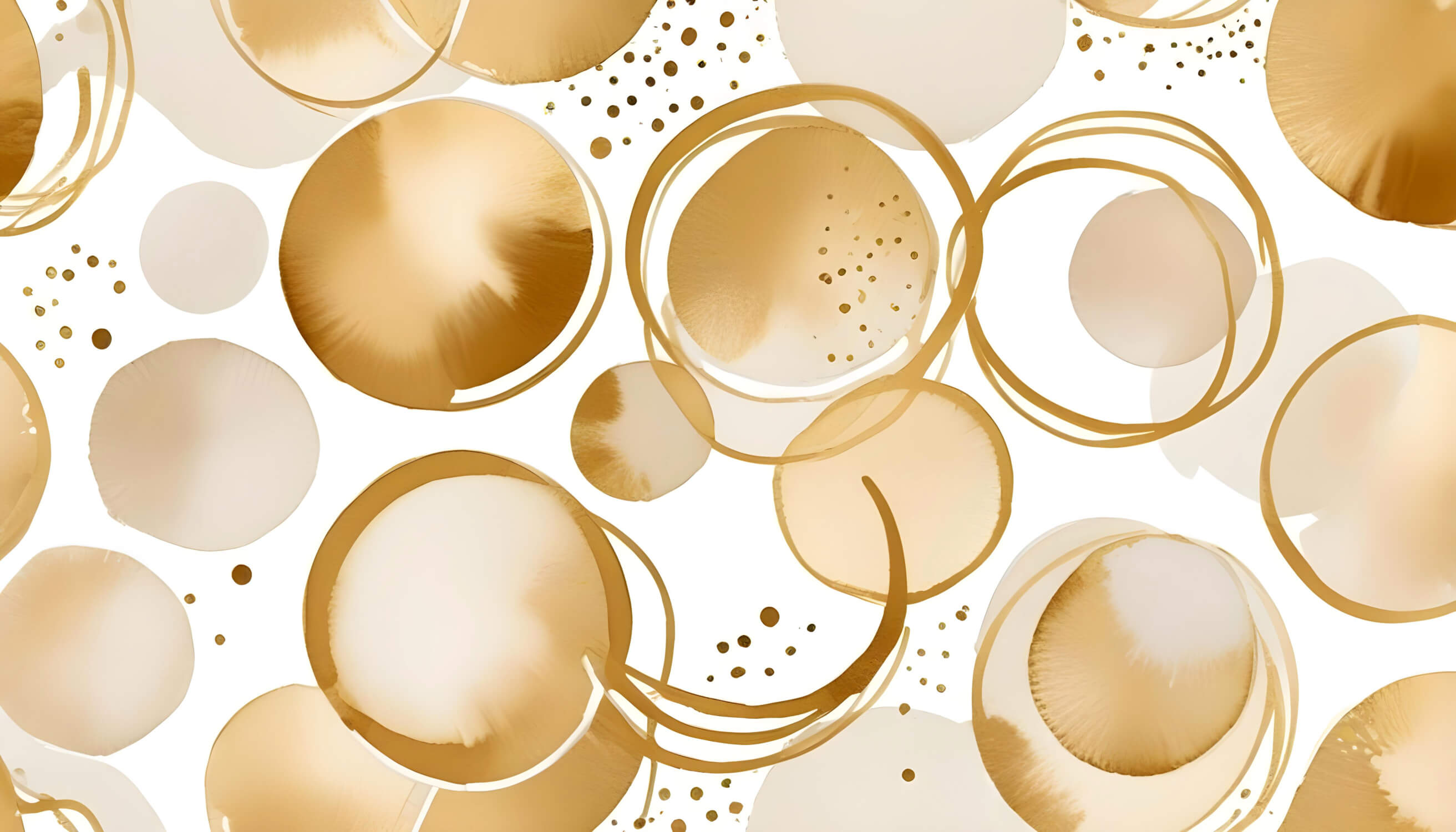 Papier Peint Rond Doré