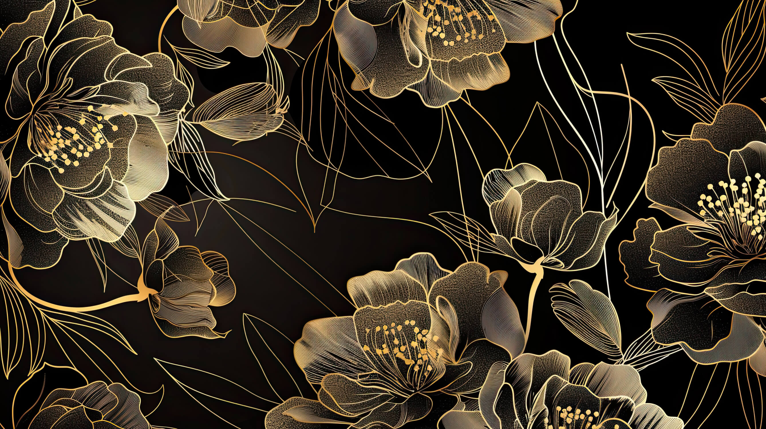 Papier Peint Noir Et Or Art Déco