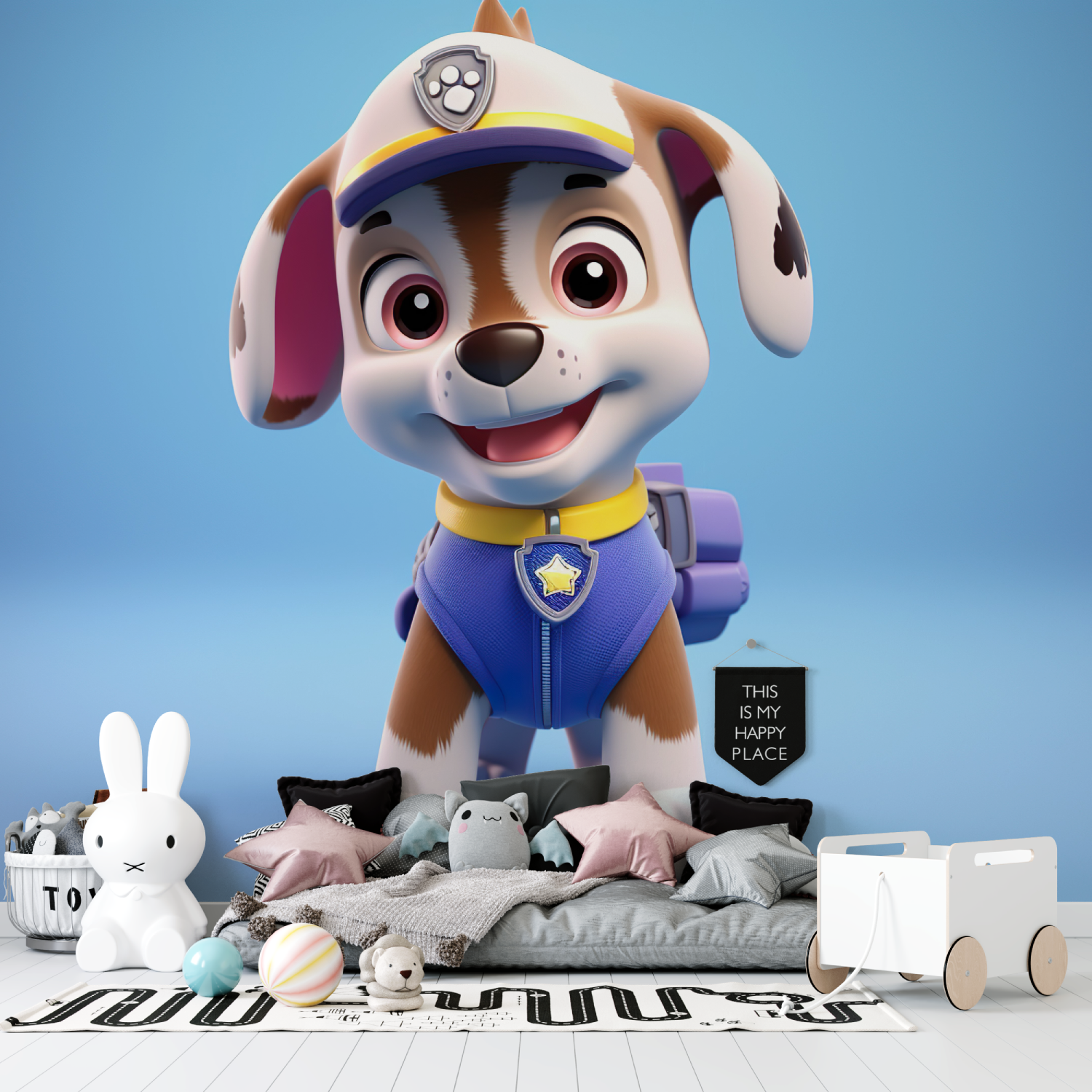 Papier peint pat patrouille 3d tapisserie garcon