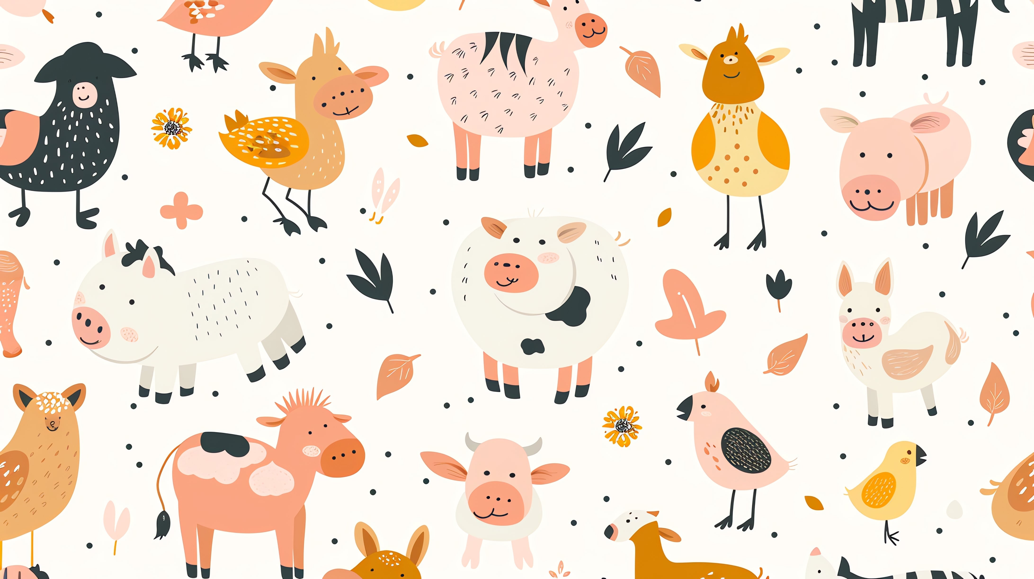 Papier peint bébé Animaux de ferme