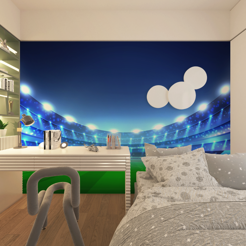 Papier peint terrain de foot chambre adolescents