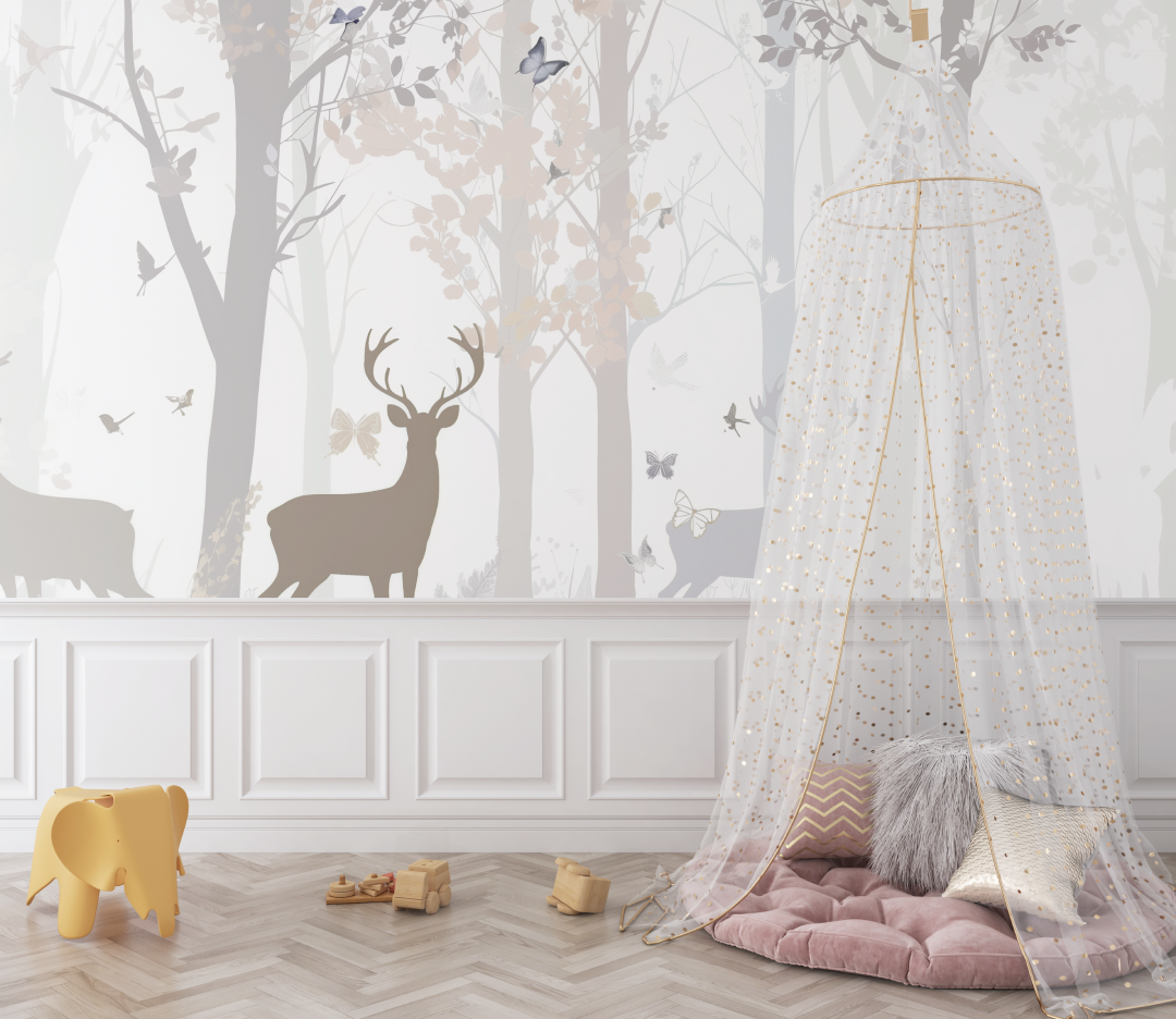 Papier peint foret bebe tendance bebe