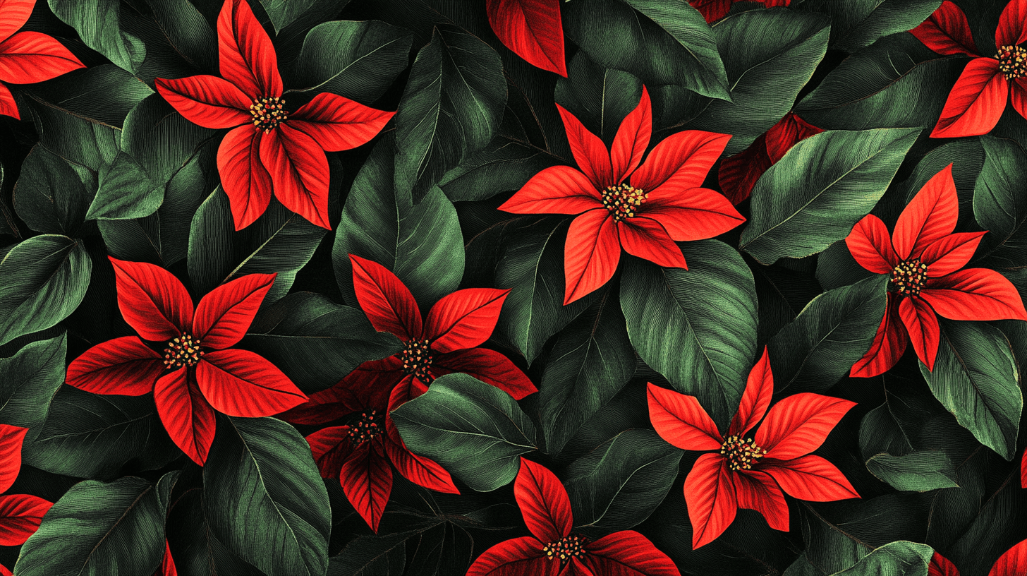 Papier Peint Fleur Rouge