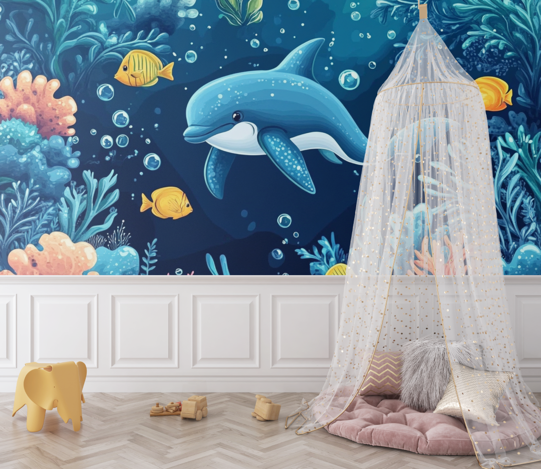 Papier peint marin aventure en haute mer bebe