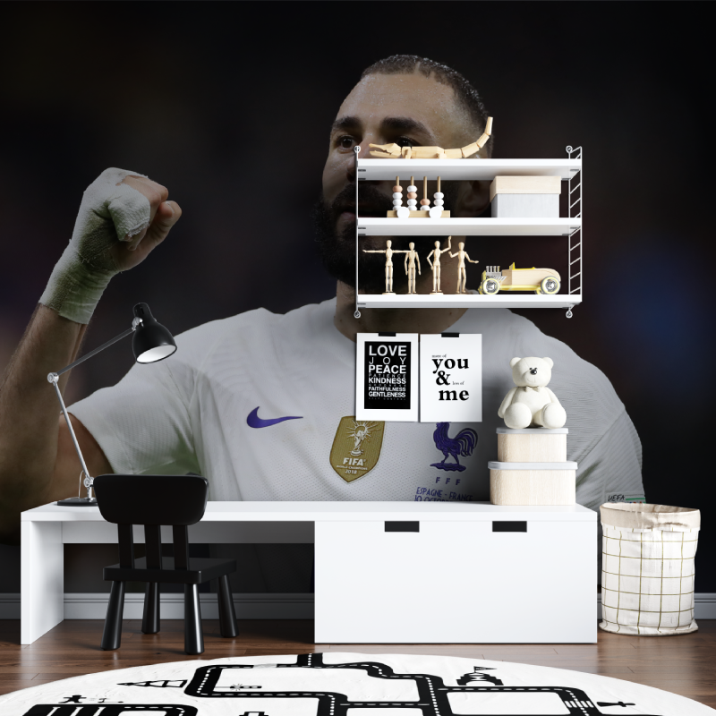Papier peint foot benzema tapisserie chambre ados