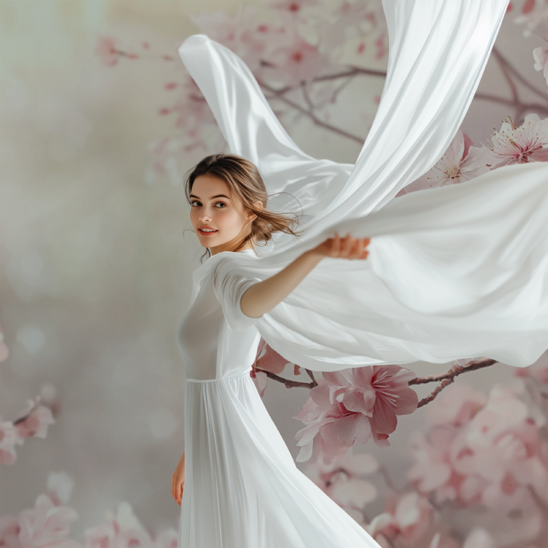 Papier peint arbre fleuri modele